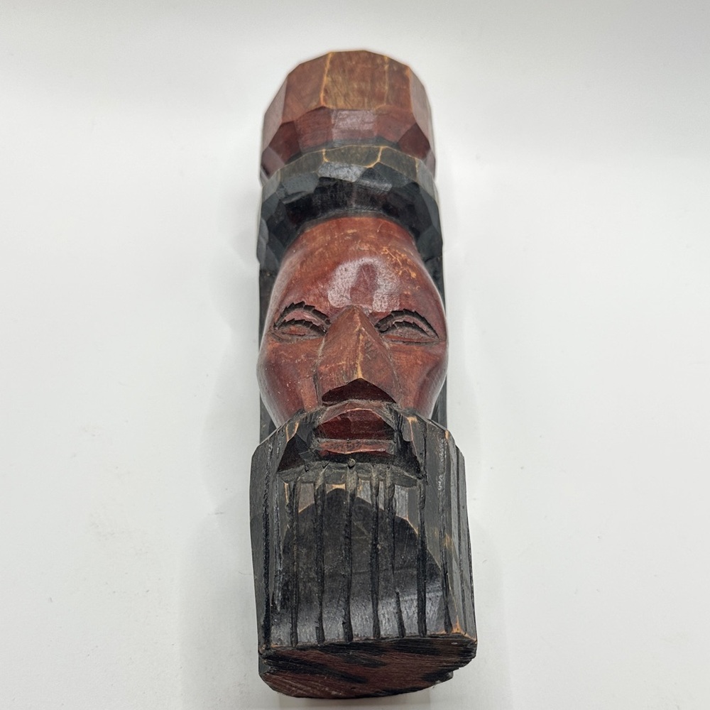 Handcrafted Jamaica Wooden Sculpture - Brown and Black